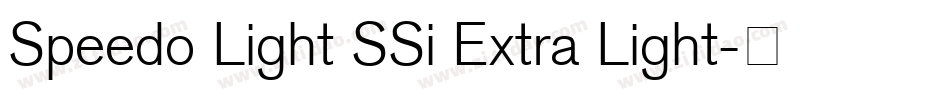 Speedo Light SSi Extra Light字体转换